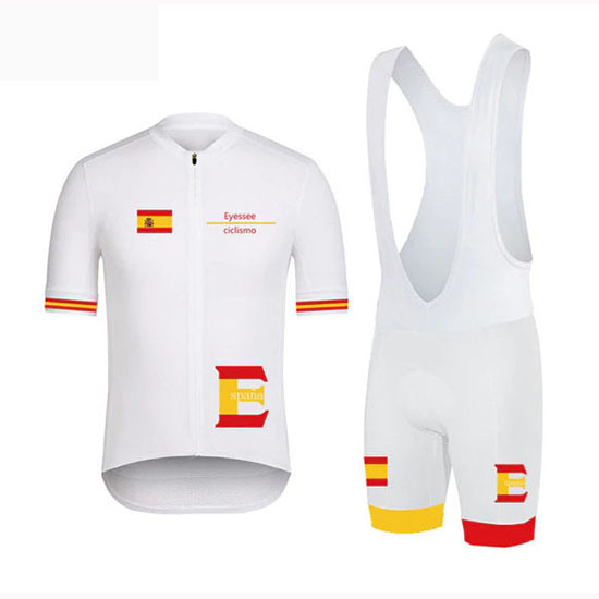 2019 Maillot Vuelta Espana Tirantes Mangas Cortas Blanco